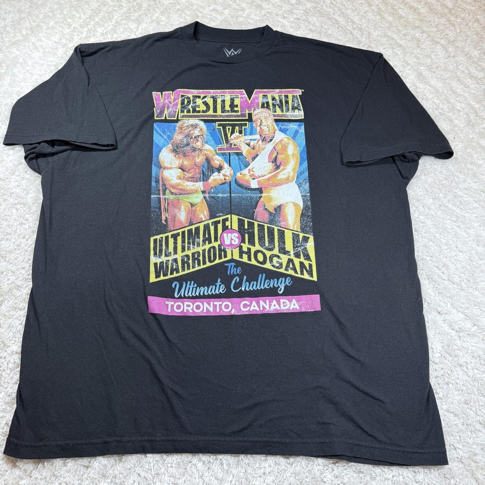 Hulk Hogan WWE WrestleMania VI Shirt Mens 4XLT Ultimate Warrior Canada Retro